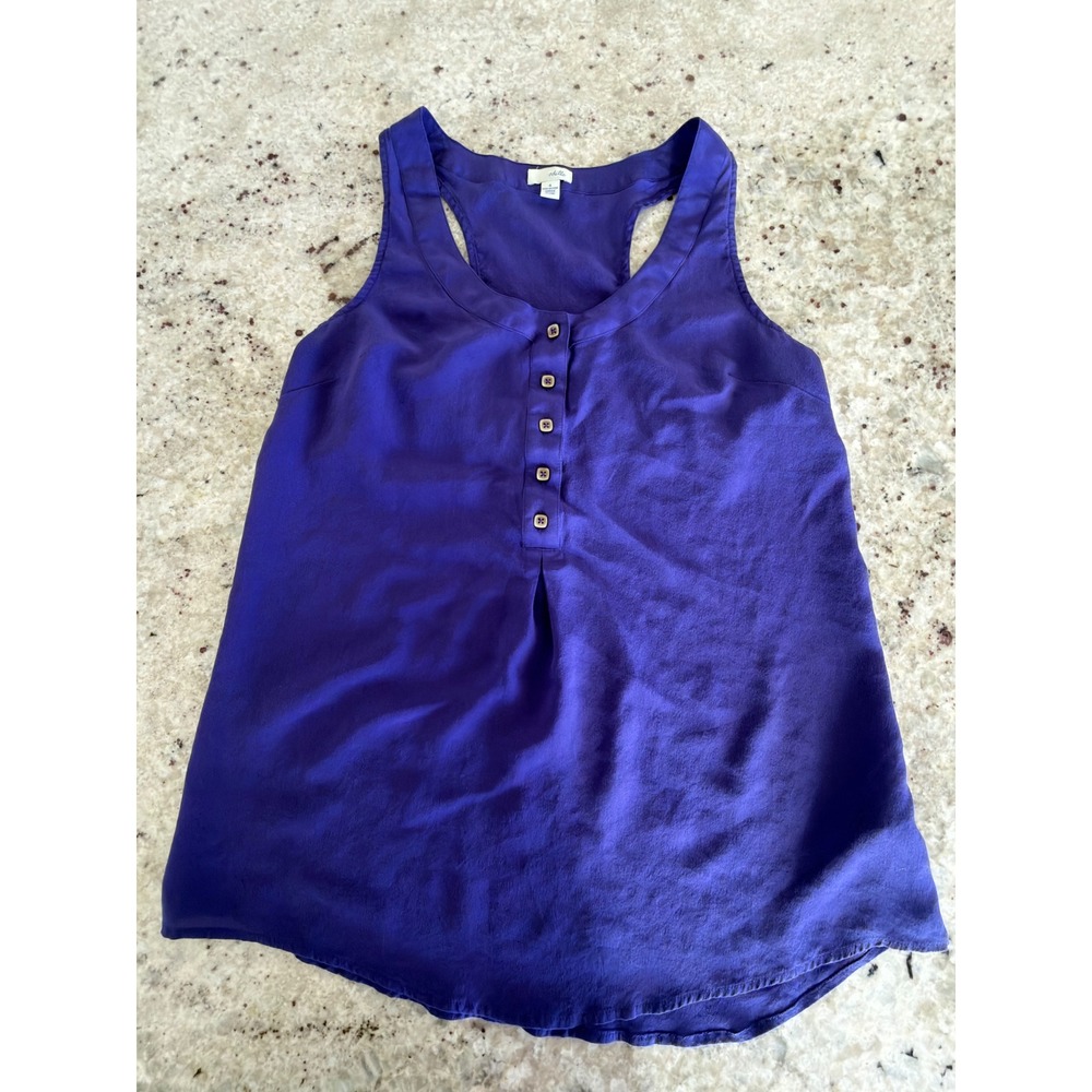 Odille Size‎ 4 Purple Sleeveless Button Front Blouse